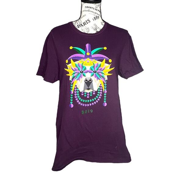 Raising Cane’s SMALL 2019 Mardi Gras Tee Cane's 3 Mask Shirt - Picture 1 of 5